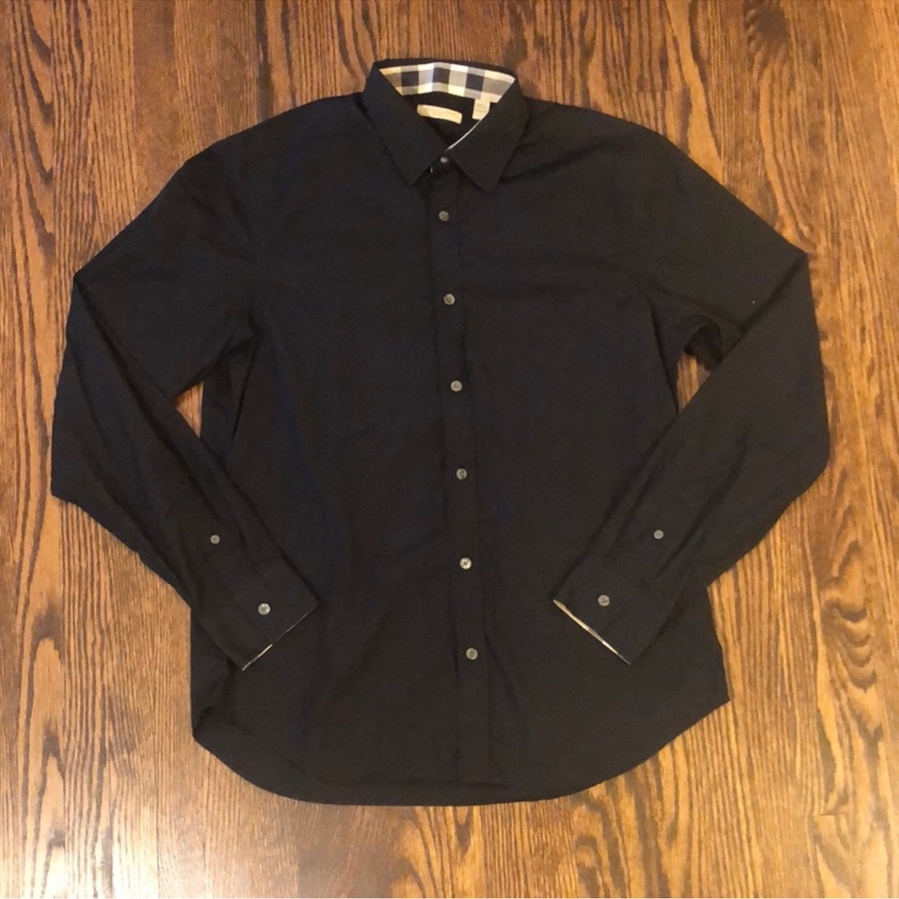 Burberry Men's Black Button Down Shirt